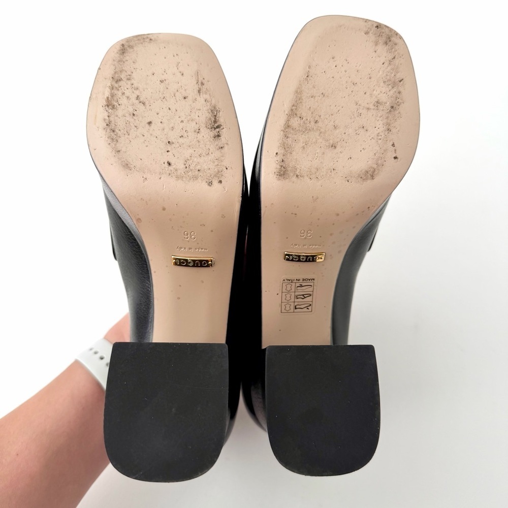 GUCCI | Horsebit Platform Loafer Pumps Houdan Block Heel Leather EU 36 - Picture 11 of 12
